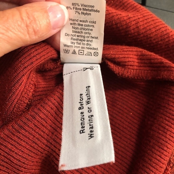 Madewell Ribbed Metallic Knit Top EUC - Picture 8 of 8